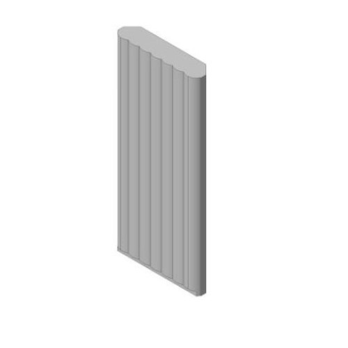 Šamotová deska zadní, střed KV 075 02 (B) 